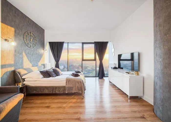 Lejlighed Ans Hanza Tower 15th Floor With View, Swimming Pool Area With Saunas, Viewing Terrace Stettin